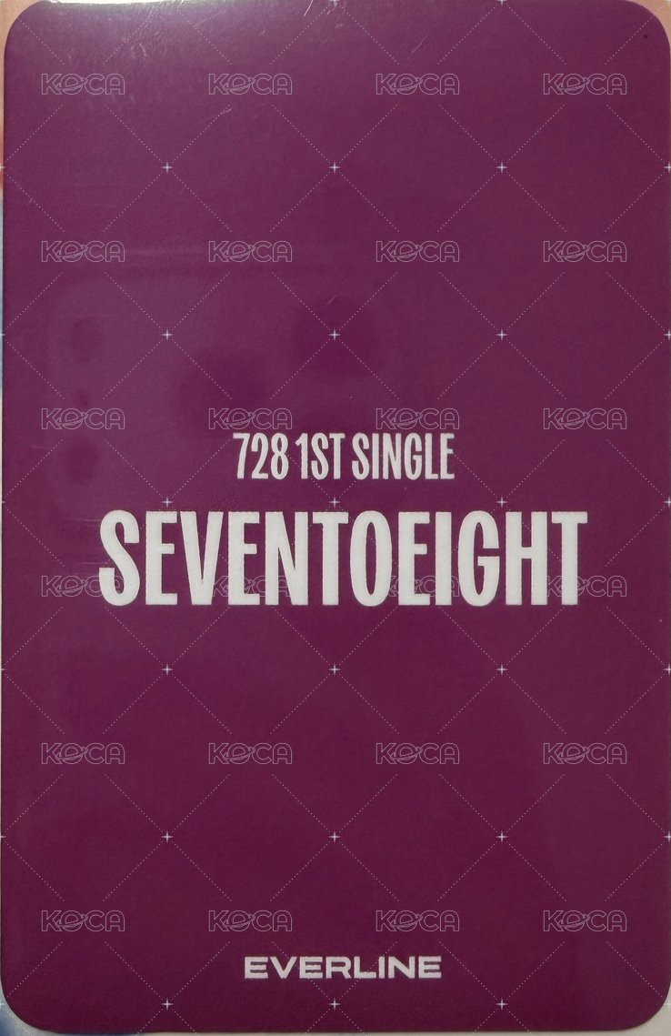 SEVENTOEIGHT 1st single el 面對面2.0 簽售卡 Ya 背面