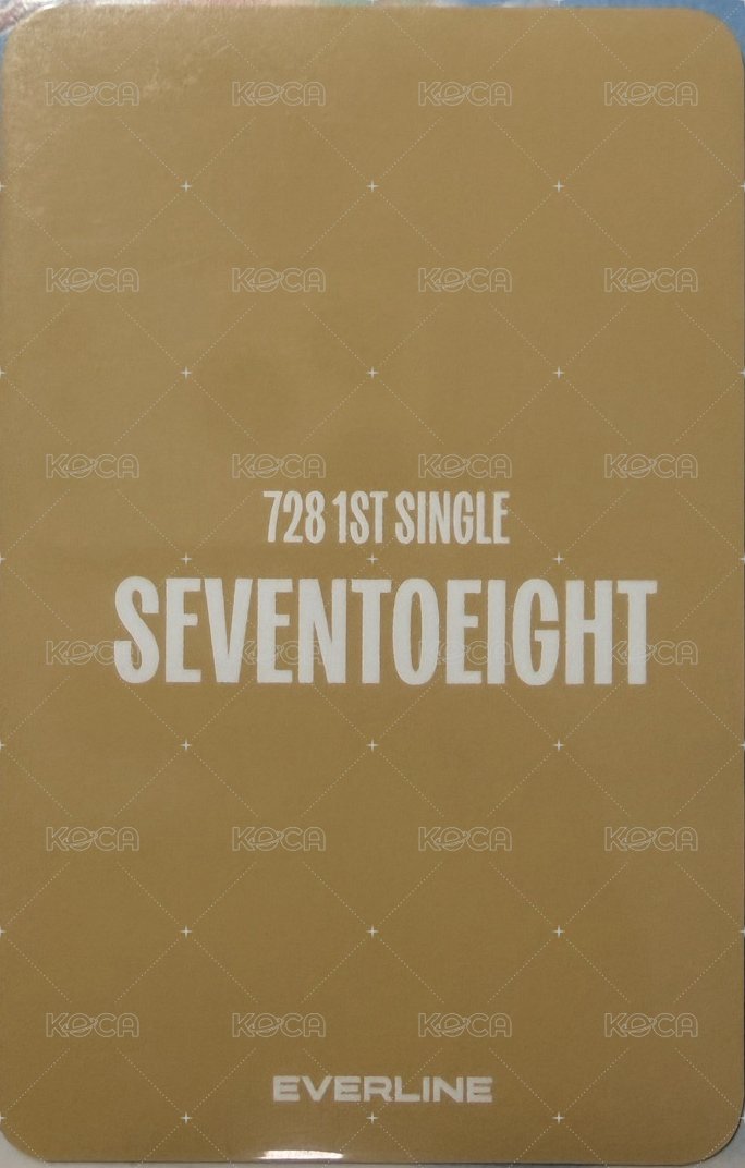 SEVENTOEIGHT 1st single el 視訊5.0 簽售卡 漢堡 背面