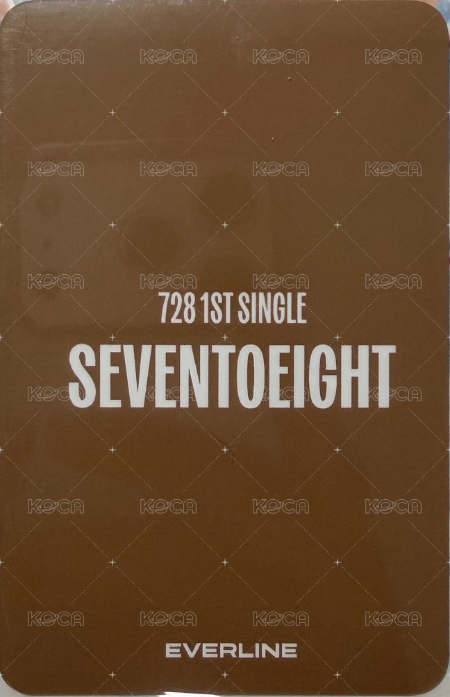 SEVENTOEIGHT 1st single el 面對面5.0 簽售卡 熊耳 背面