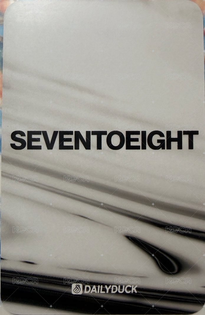 SEVENTOEIGHT 1st single Dailyduck 視訊1.0 簽售卡 碰拳 背面