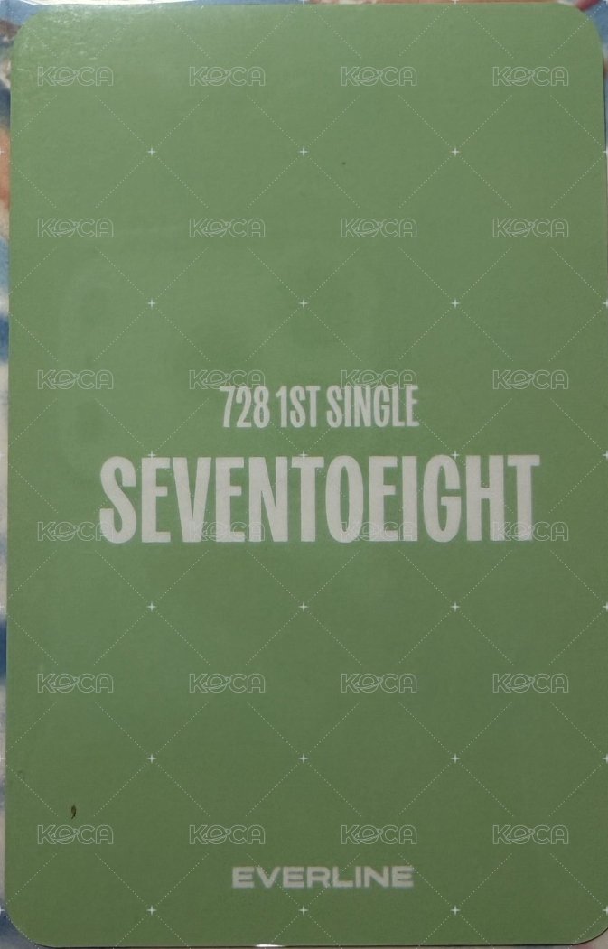 SEVENTOEIGHT 1st single el 面對面1.0 簽售卡 狗耳 背面