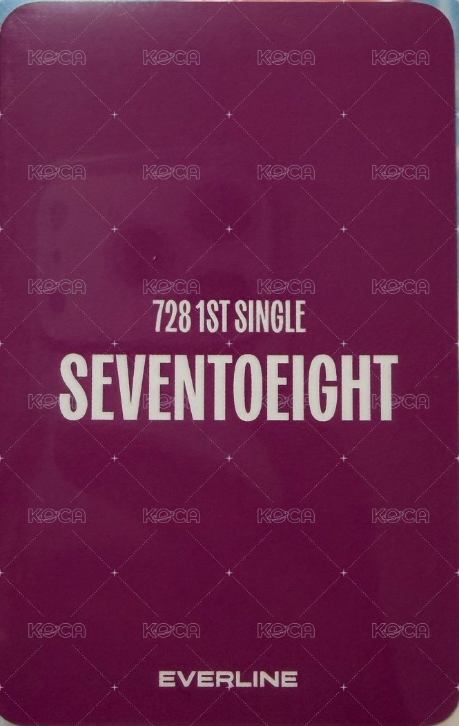 SEVENTOEIGHT 1st single el 面對面2.0 簽售卡 Ya 背面