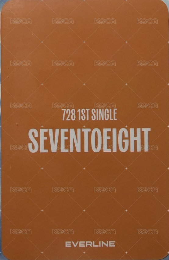 SEVENTOEIGHT 1st single el 視訊4.0 簽售卡 Hi 背面