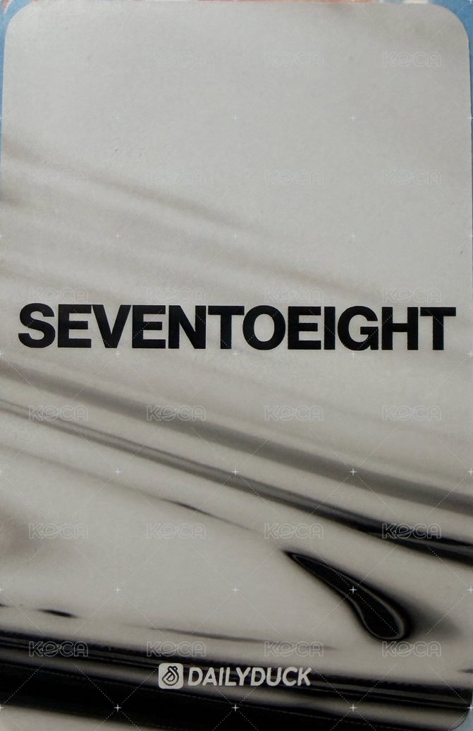 SEVENTOEIGHT 1st single Dailyduck 視訊1.0 簽售卡 碰拳 背面