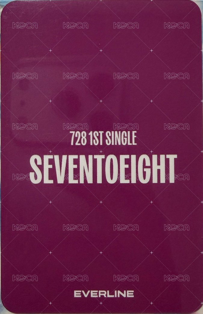 SEVENTOEIGHT 1st single el 面對面2.0 簽售卡 Ya 背面