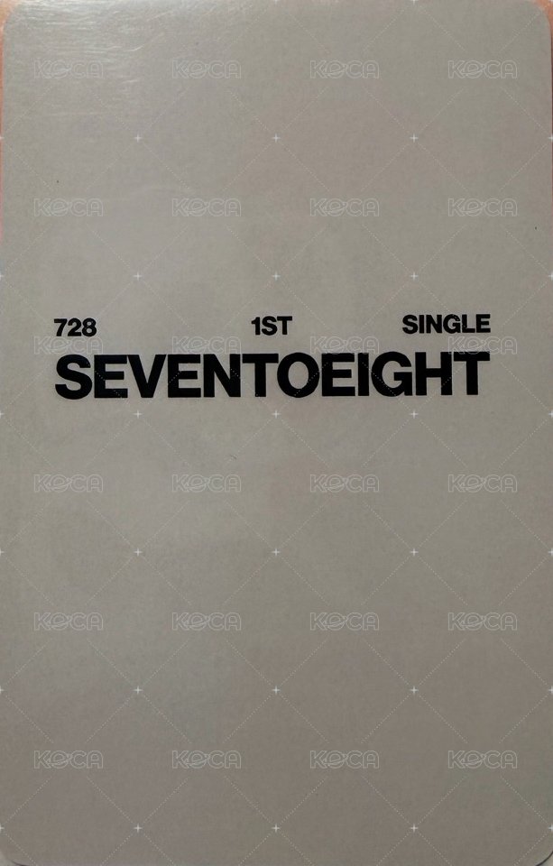 SEVENTOEIGHT 1st single 專輯卡 D&D灰背 背面