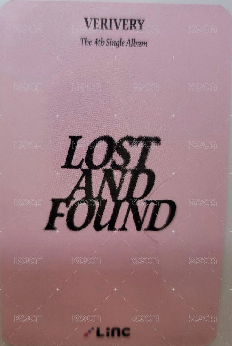 Lost and Found linc 1:1線上 簽售卡 兔毯ver. 背面