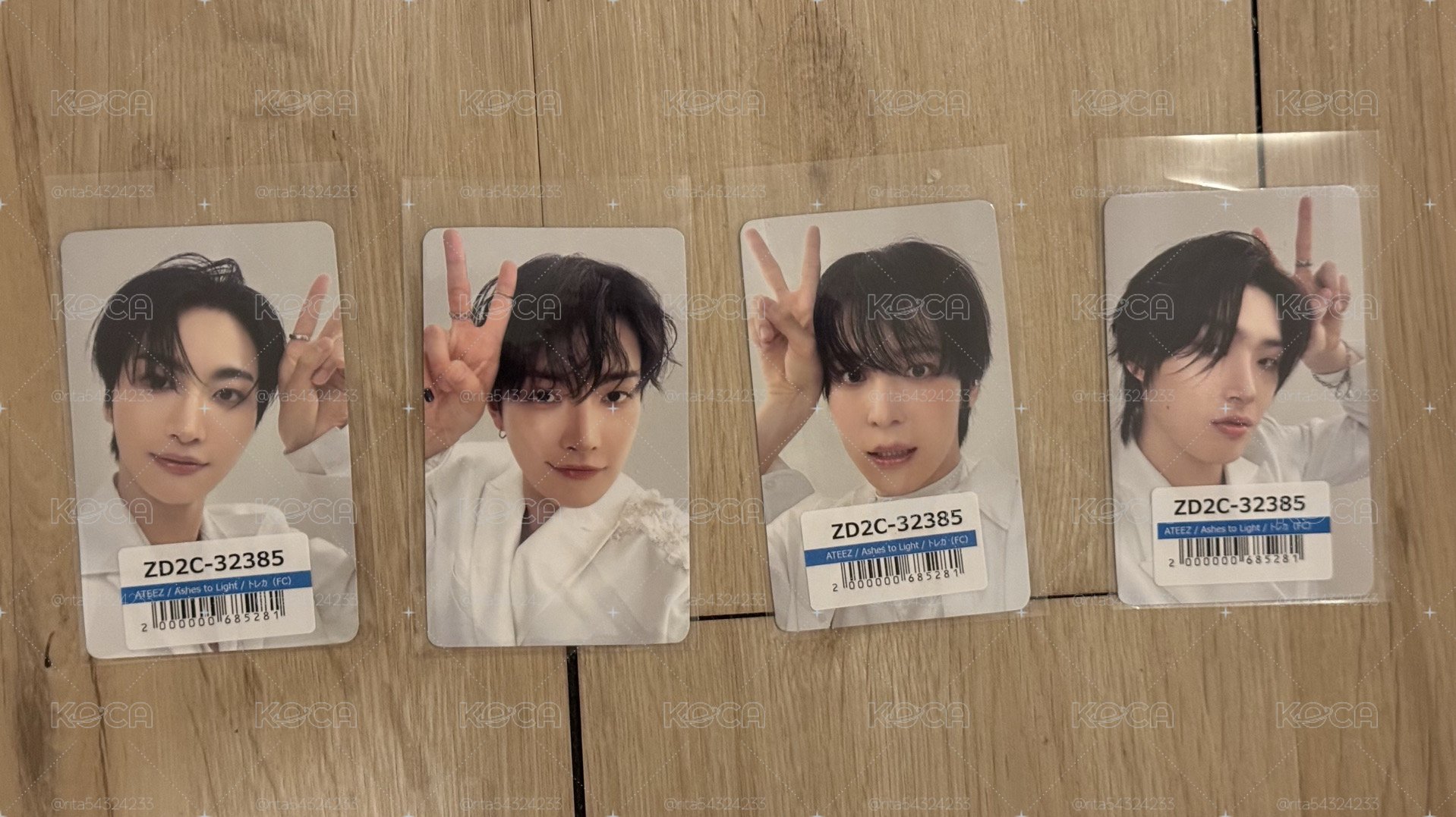 Ashes to Light ATEEZ JP FC 特典卡 