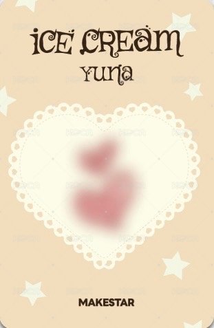 Ice Cream ms 2.0 線上 簽售卡 心形糖果 背面