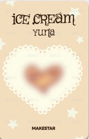 Ice Cream ms 2.0 線上 簽售卡 心形糖果 背面