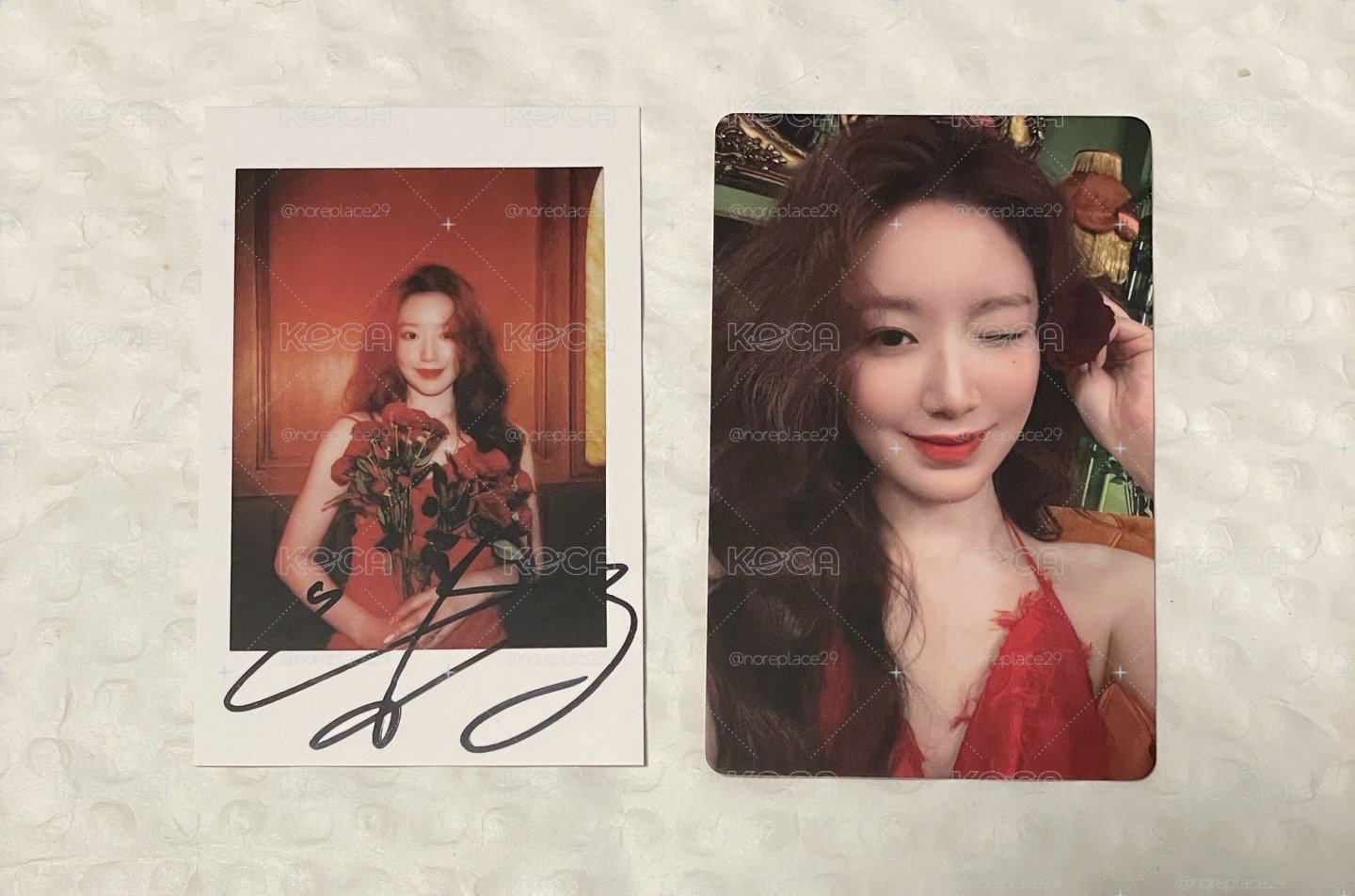 i-dle 舒華 潮漫雜誌小卡拍立得 中文卡背 親愛的 送你一束花