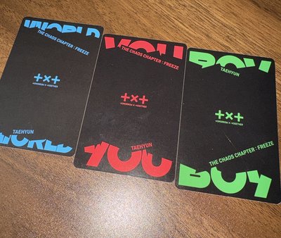 TXT姜太顯 正二 專輯卡 World.You.Boy三版不拆