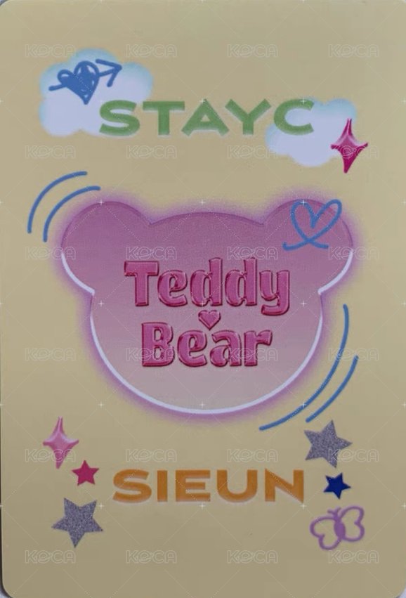 泰迪熊 日版   kcon 扭蛋卡 幸運卡  背面