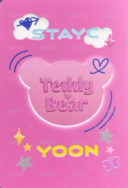 泰迪熊 日版   kcon 扭蛋卡 幸運卡  背面