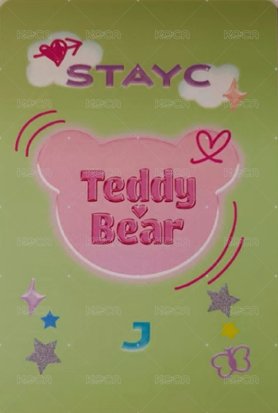 泰迪熊 日版   kcon 扭蛋卡 幸運卡  背面