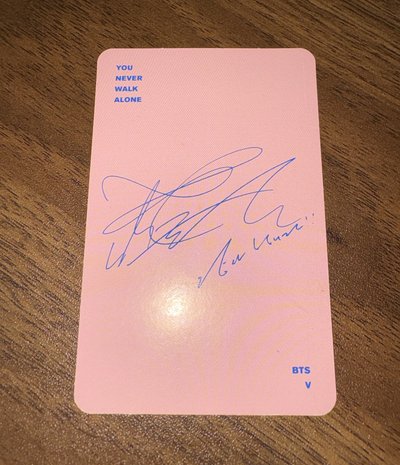 BTS金泰亨 YNWA 專輯卡 