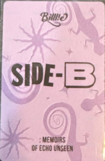 side-B violet ver. 專輯卡  背面