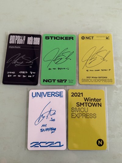 NCT 127 JOHNNY YUTA 專卡 小卡 Empathy / Sticker / SMCU/ Universe