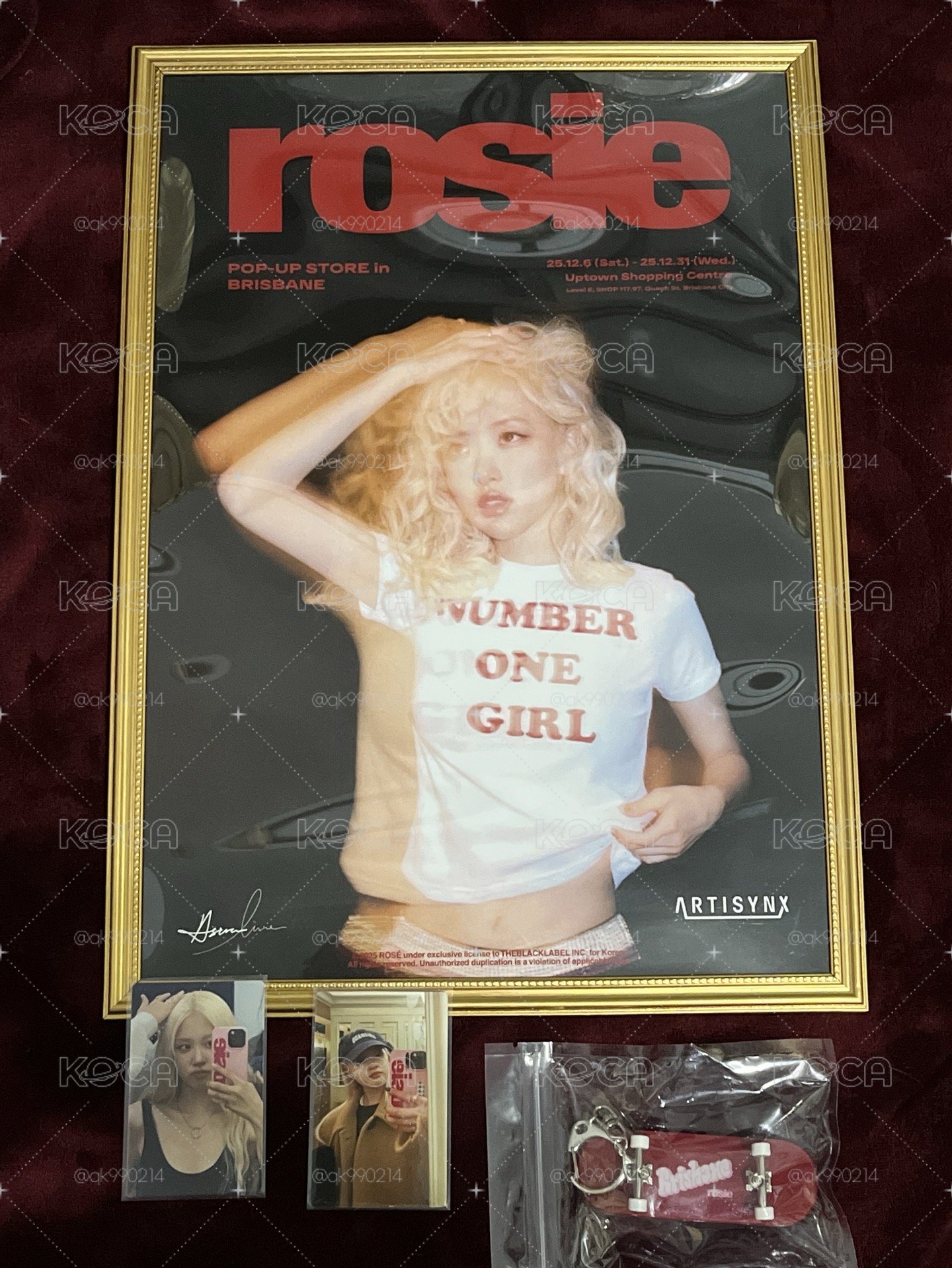  Brisbane rosie 限定海報 / 鑰匙圈小滑板/ 滿額ㄧ套