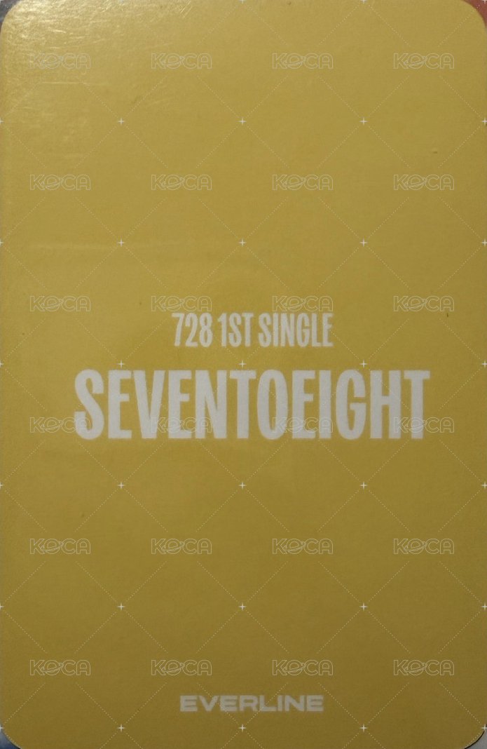 SEVENTOEIGHT 1st single el 面對面4.0 簽售卡 Smile 背面