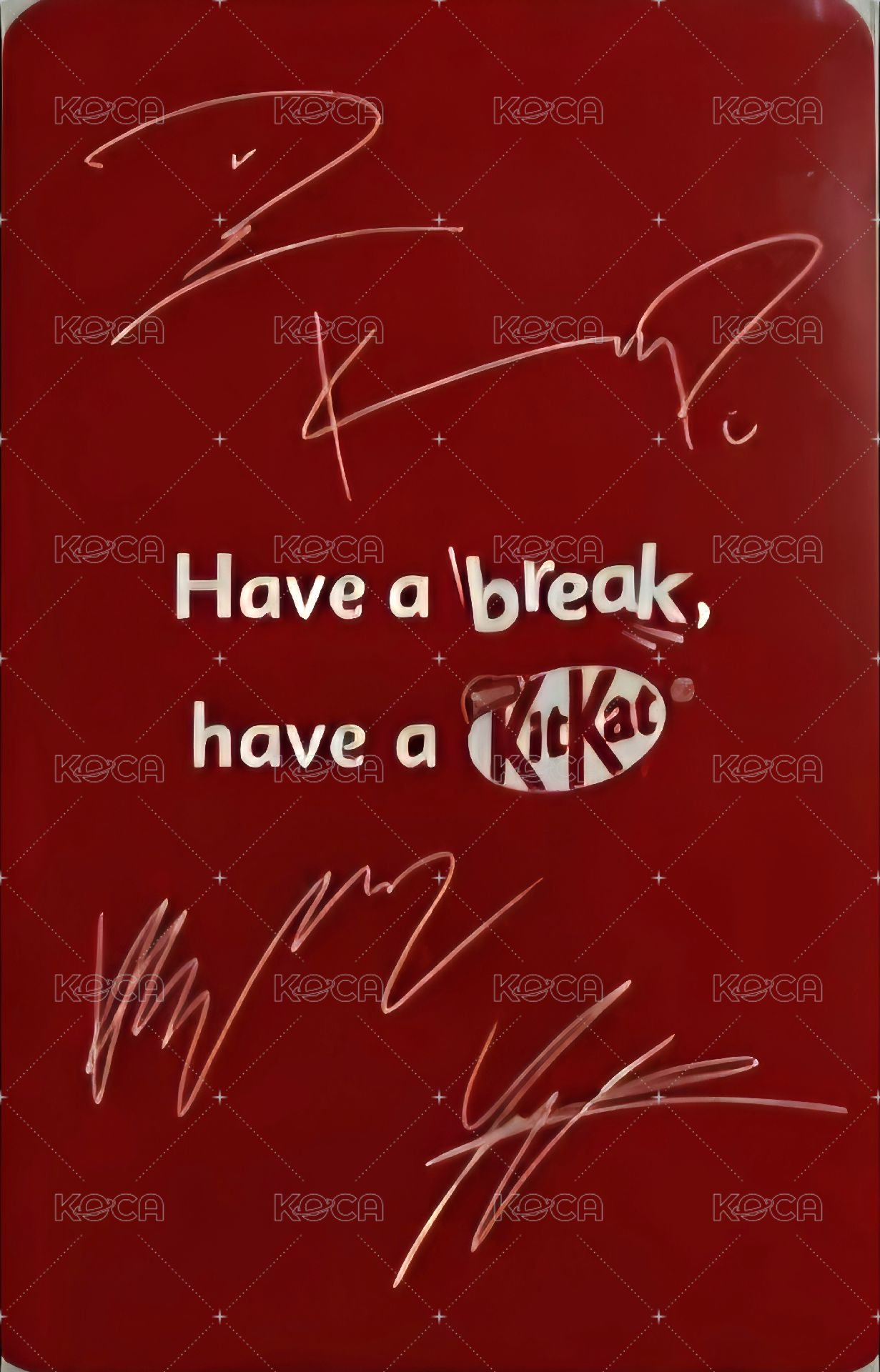 Kitkat 線上 代言卡 黑版 背面