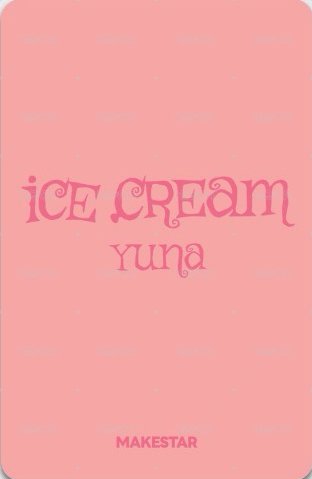 Ice Cream ms 預售 特典卡  背面
