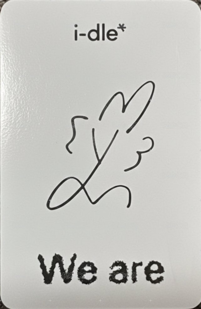 We are k4 預售 特典卡 A ver.簽名卡背 印簽 背面