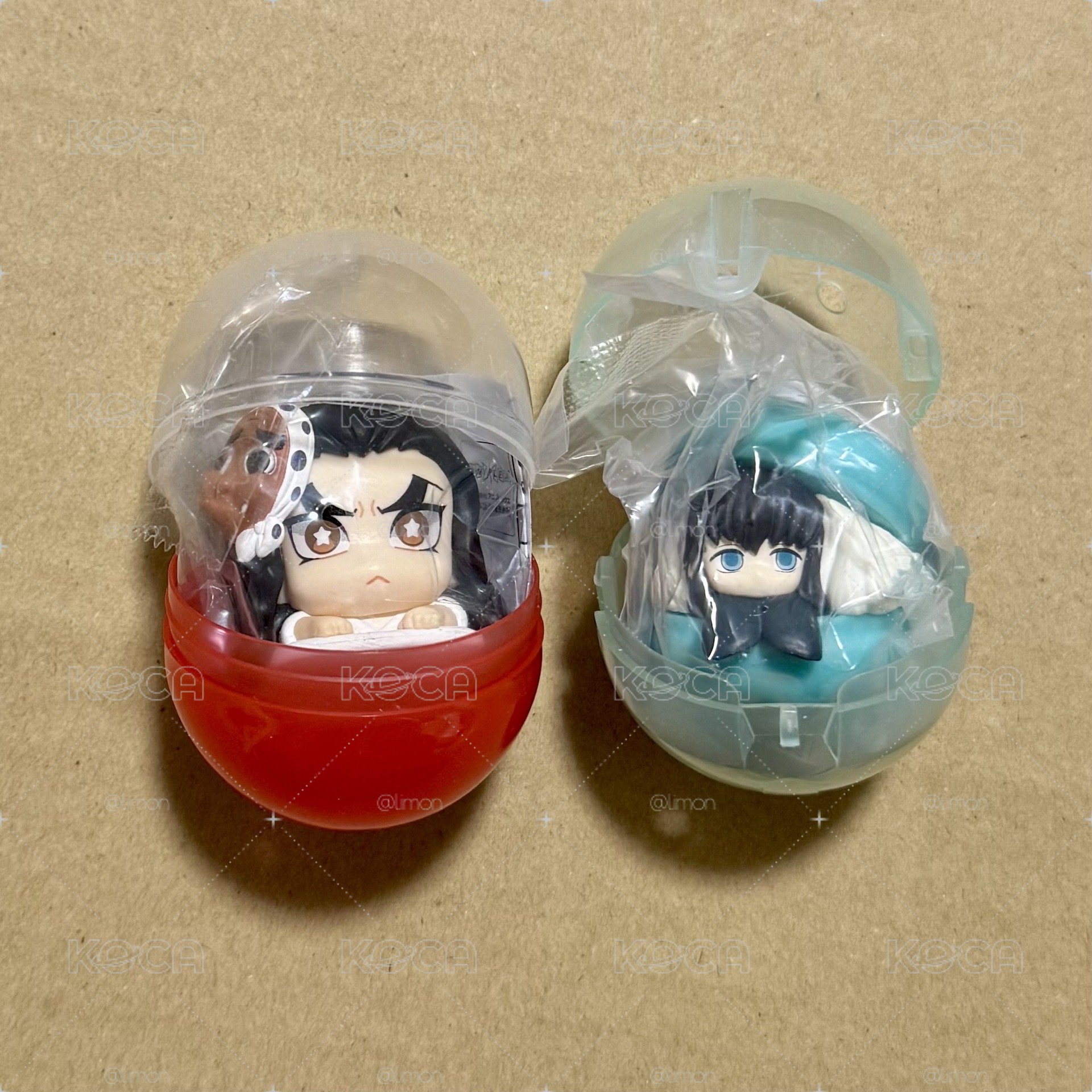 (2個1set)鬼滅 馬卡龍系列扭蛋 時透+ 睡眠系列扭蛋 鋼鐵塚