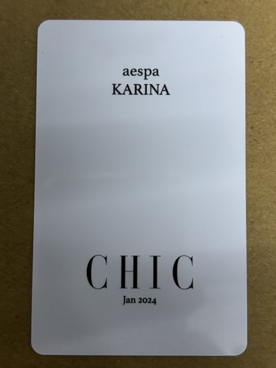 aespa Karina 柚子 雜誌卡 CHIC 雜誌卡 柚-152
