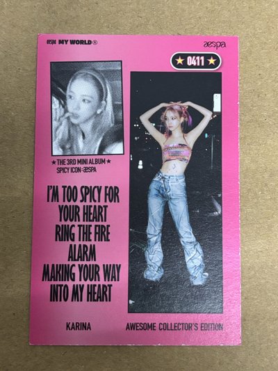 aespa Karina 柚子 MY WORLD 專輯卡 zine spicy柚 柚-161