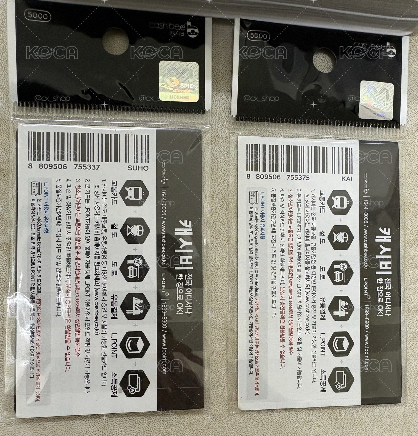 EXO韓國交通卡（未拆）