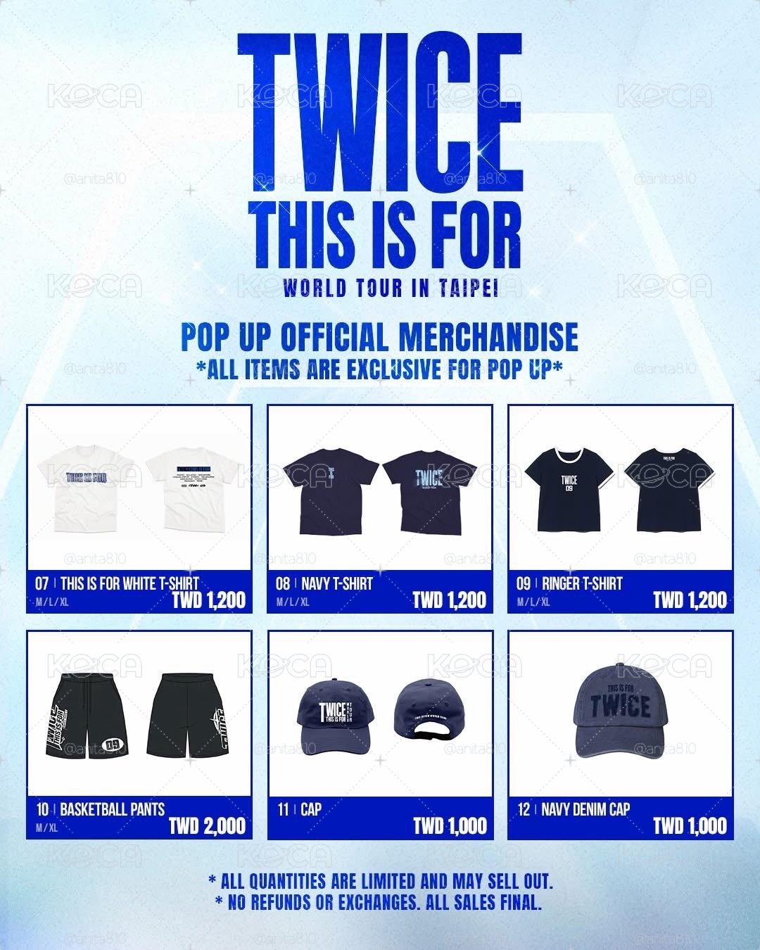 售 TWICE 台北快閃 09T M號