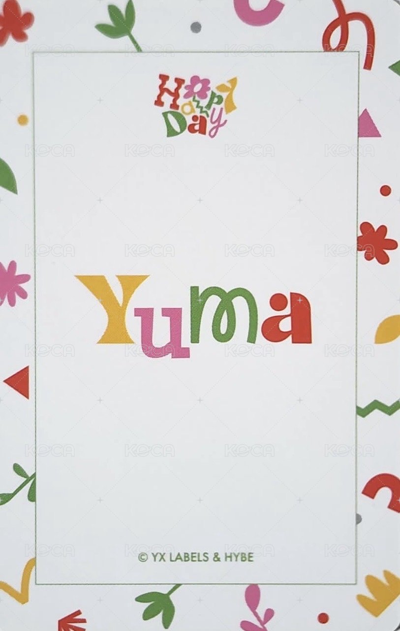 Happy Day  周邊卡 2025~2026 BIRTHDAY KIT卡-3 背面