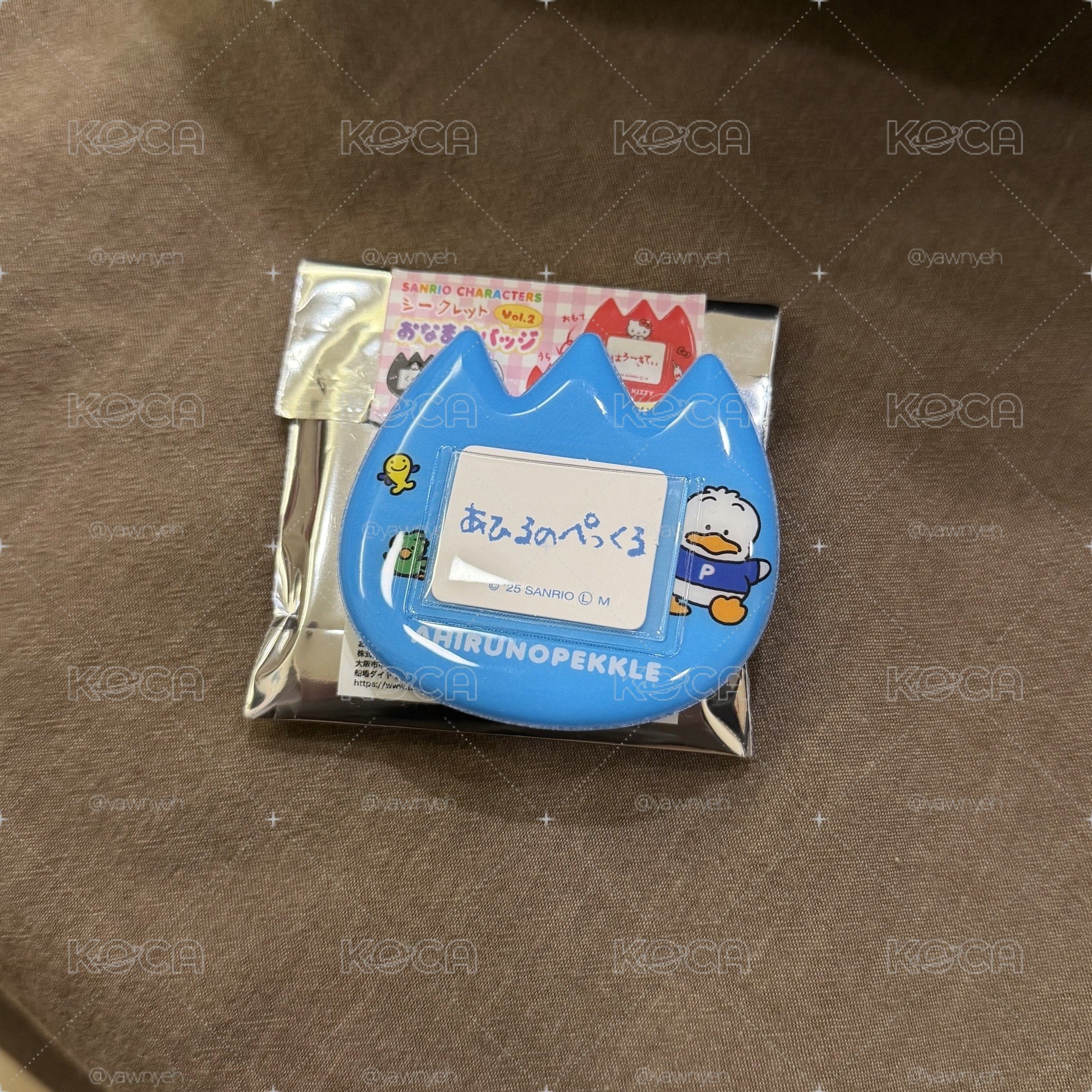 日本Sanrio 三麗鷗 角色系列Secret 姓名牌Vol.2 盲包 徽章 別針 確認款 隱藏版 貝克鴨