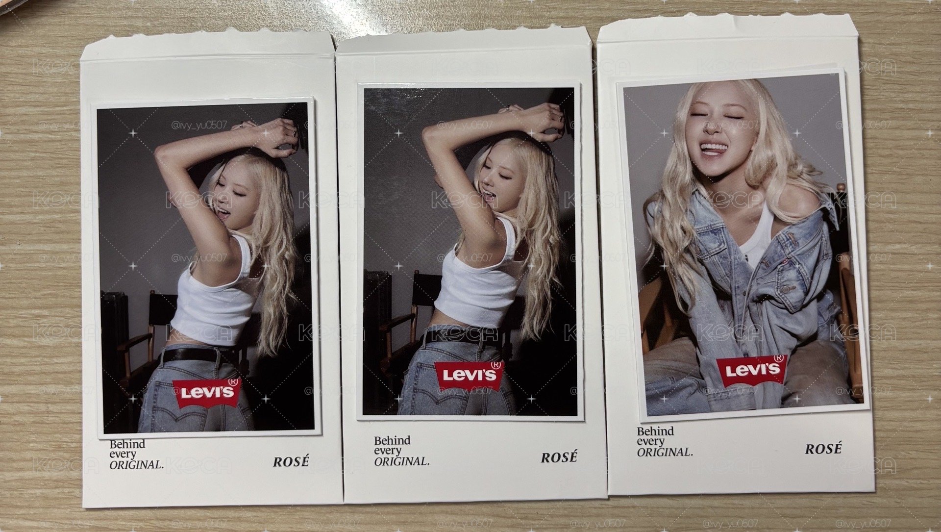 Blackpink rosé Rosie Levi’s 小卡