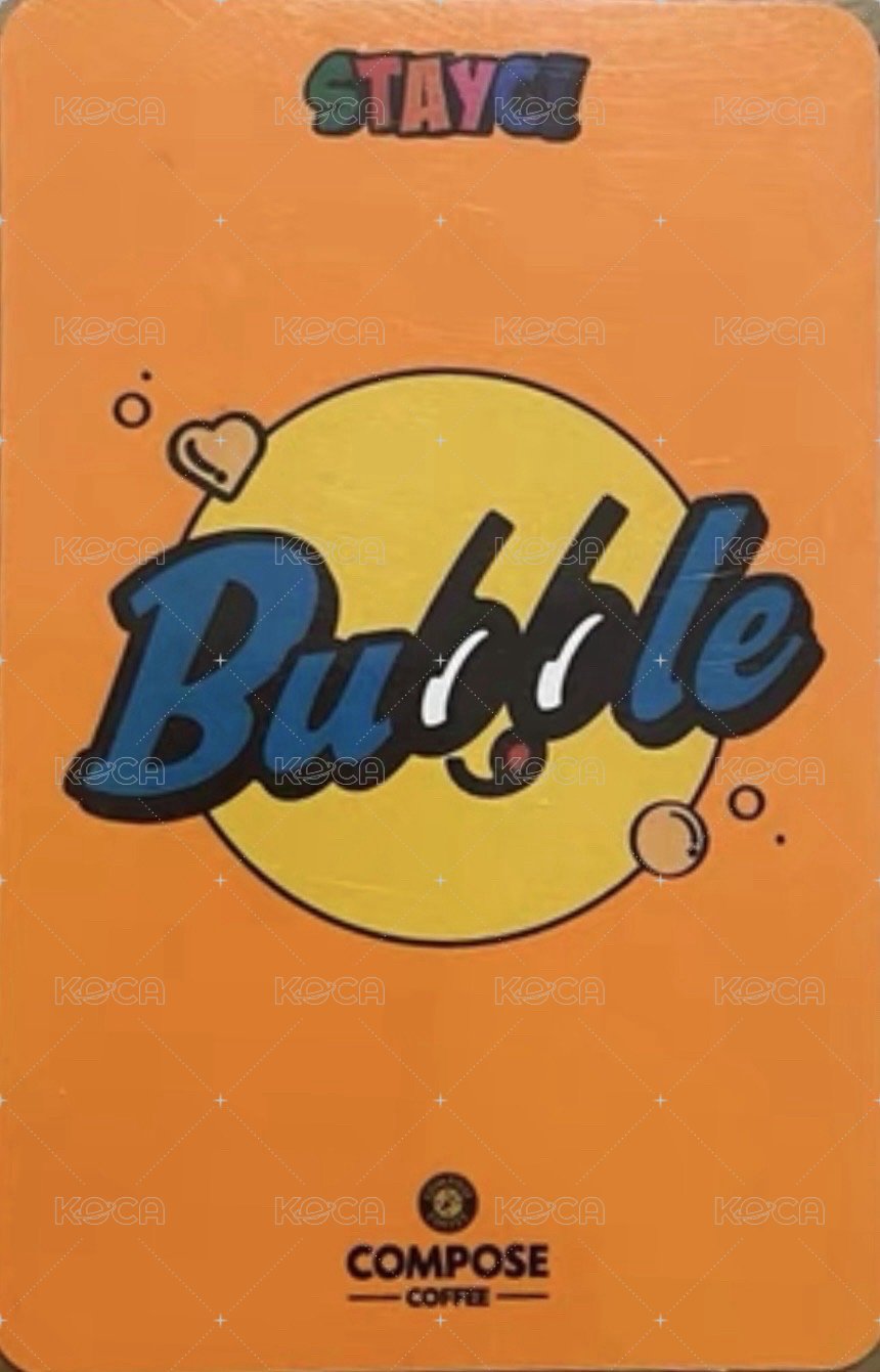 Bubble    compose飲料卡 特典卡  背面