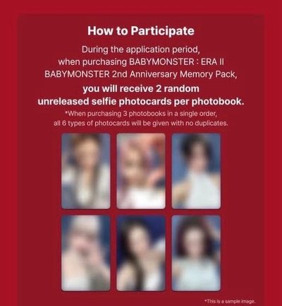 BABYMONSTER 2週年紀念周邊 ms 特典卡 