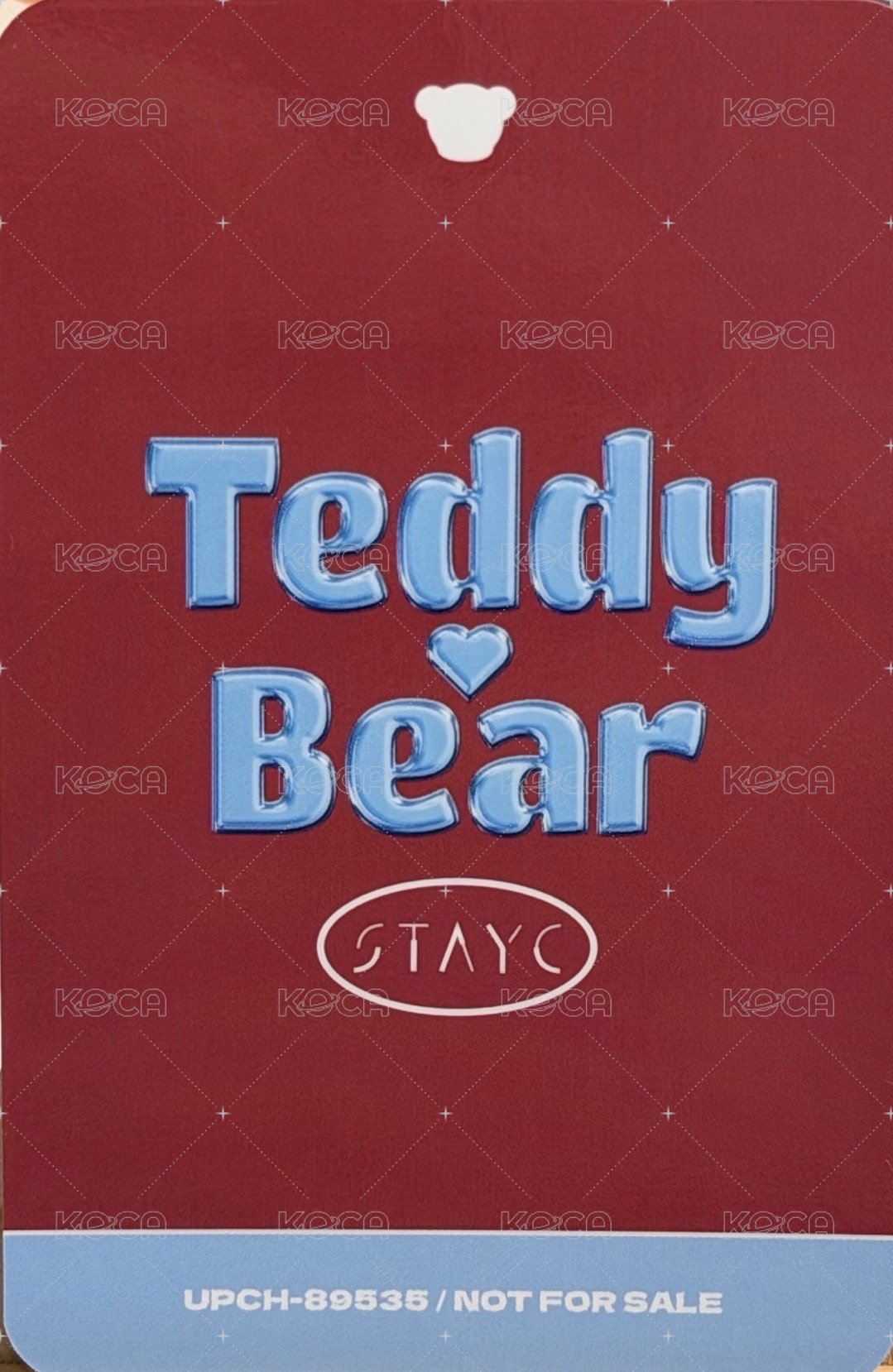 泰迪熊 日版 單封 專輯卡  背面