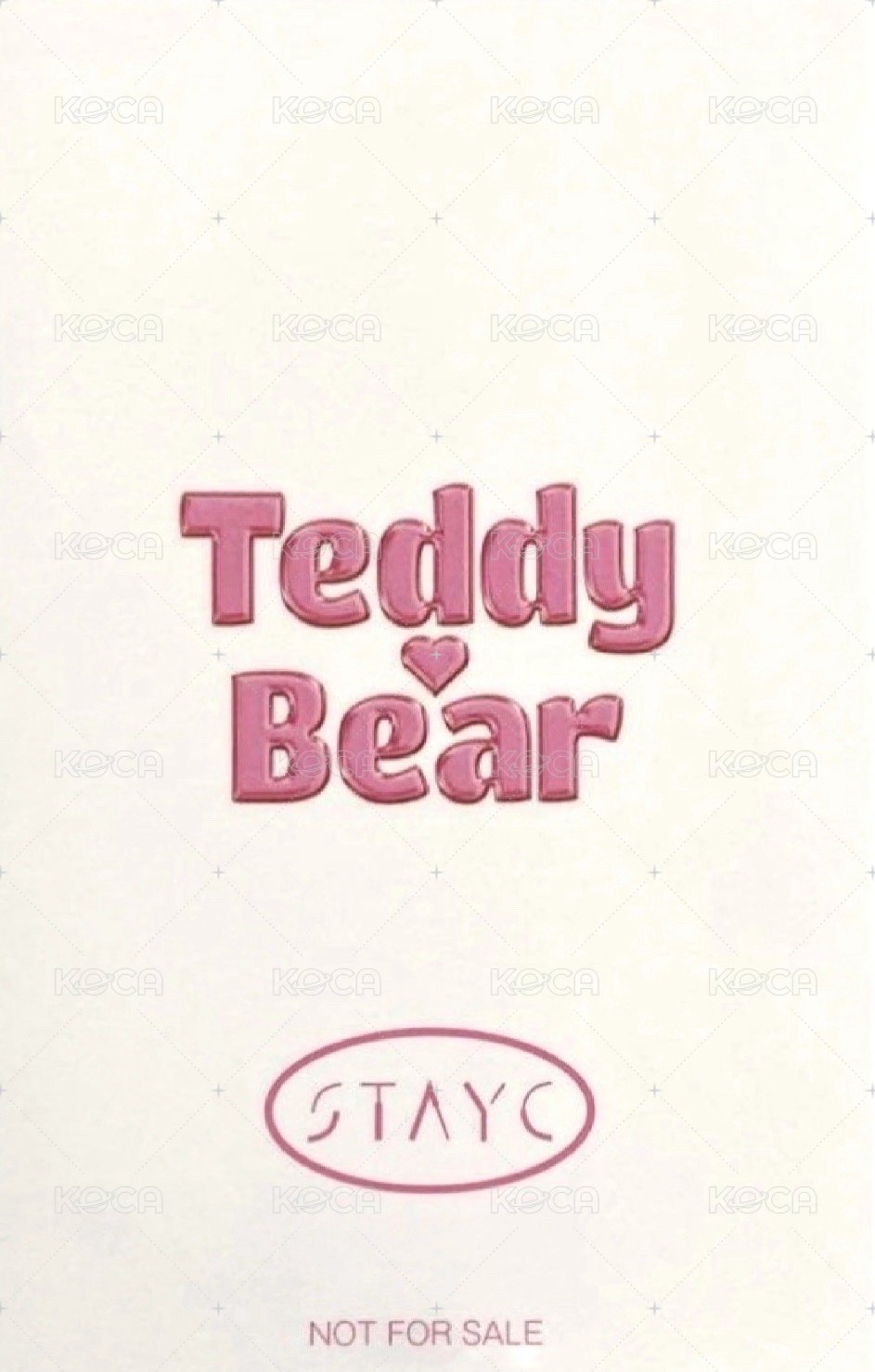 泰迪熊 日版 SC 入場卡 / 場限卡  背面