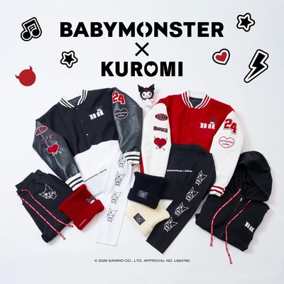 《現貨》BABYMONSTER×KUROMI 棒球外套
