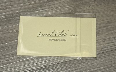 Social Club 姓名小卡 Vernon