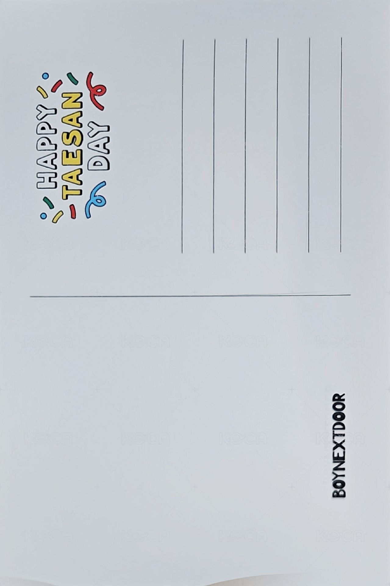 24生日 wvs 明信片  背面