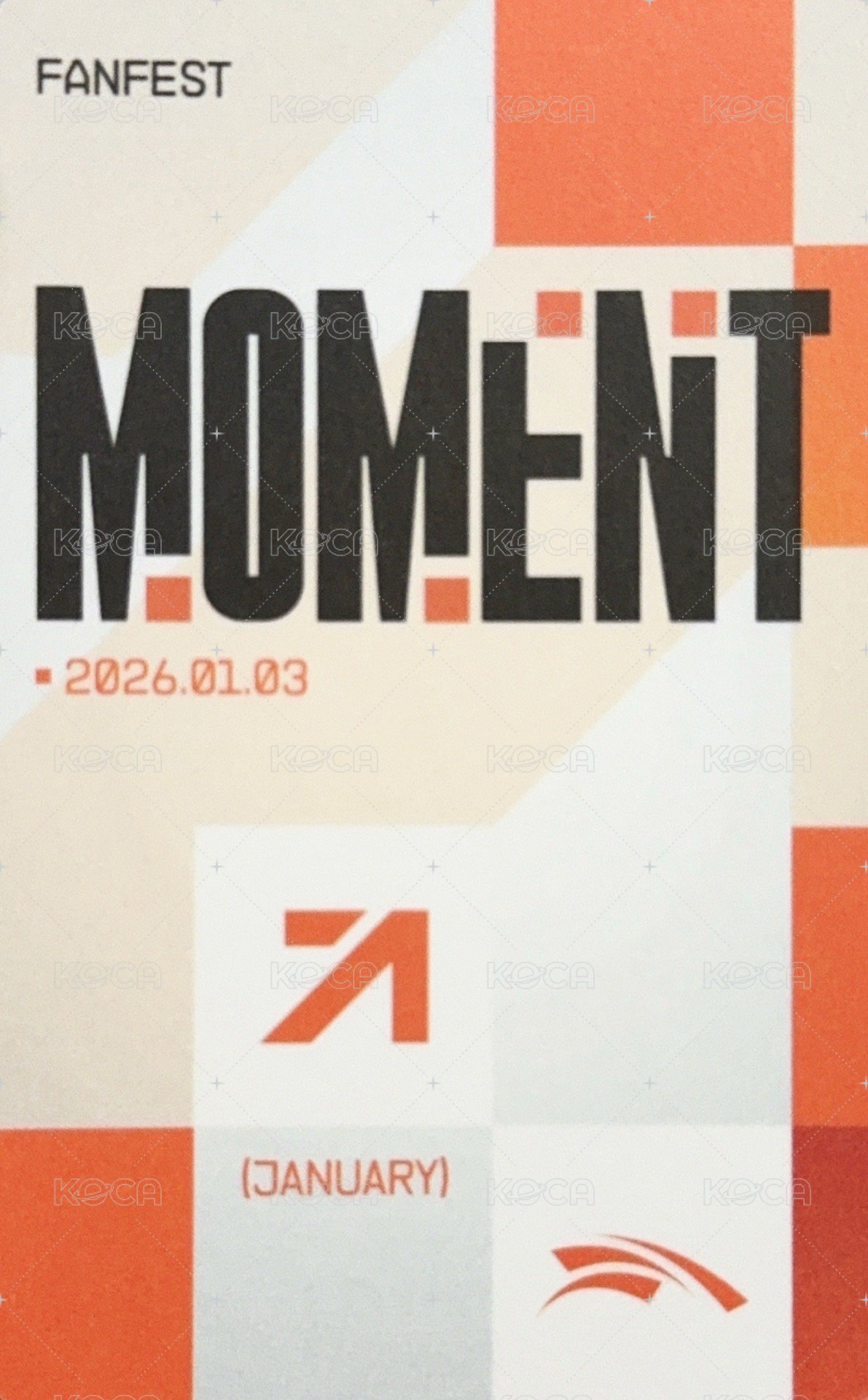 26HLE 會員 一月 會員禮卡 moment 背面