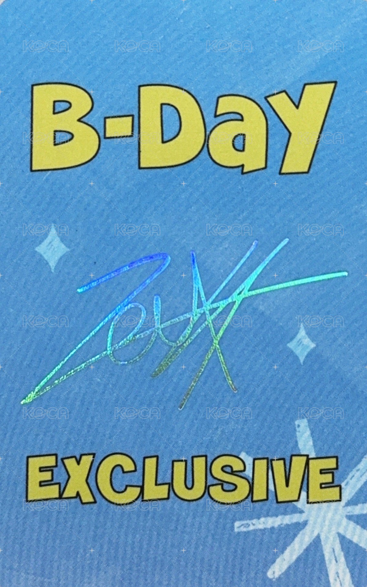 26HLE 會員 一月 會員禮卡 B-day 背面