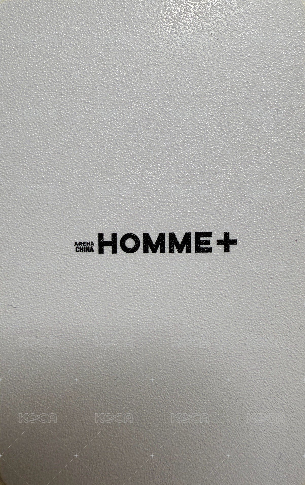 HOMME+ 雜誌卡  背面