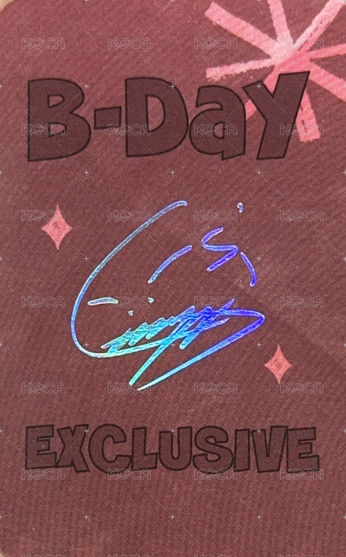 26HLE 會員 二月 會員禮卡 B-day 背面