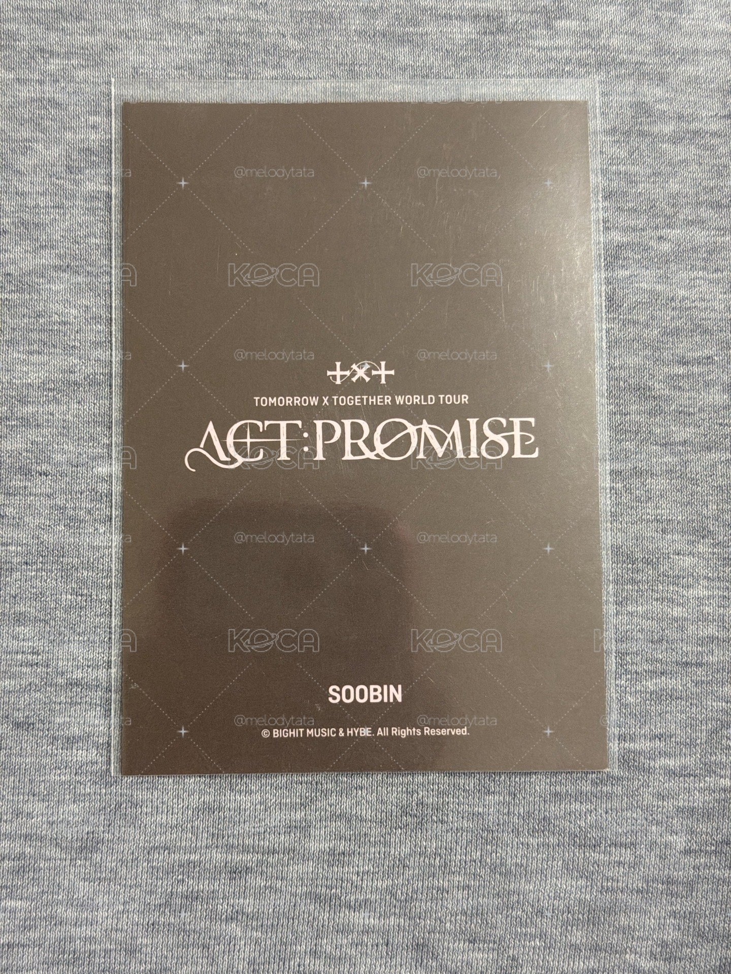 TXT 崔秀彬 ACT:PROMISE EP.2 毛衣卡