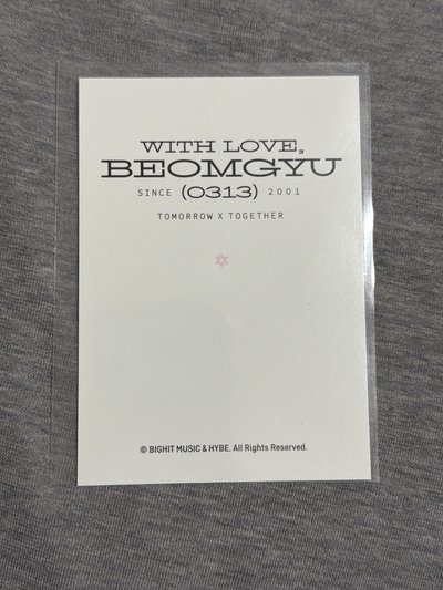 TXT 崔杋圭 生日手寫信小卡