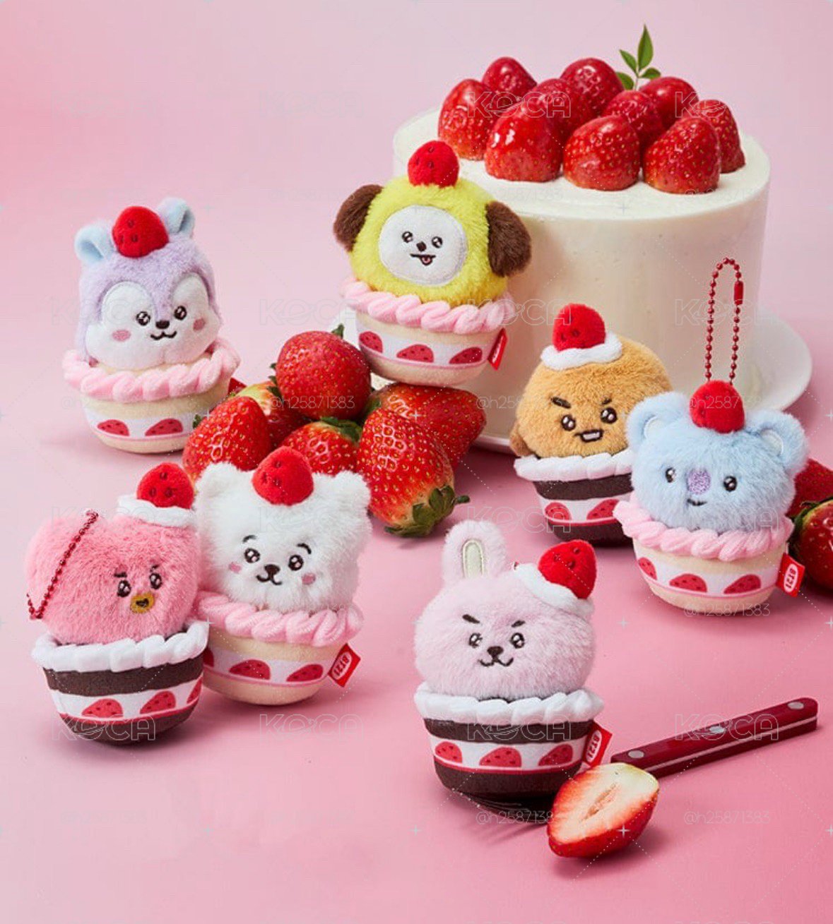 降價 現貨～BT21草莓系列蛋糕 Cooky