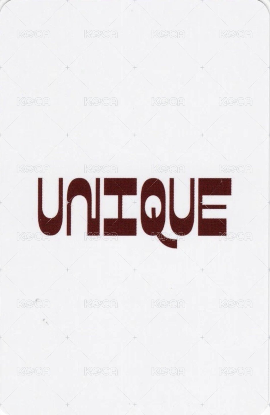 UNIQUE k4 Light Keyring ver. 特典卡  背面